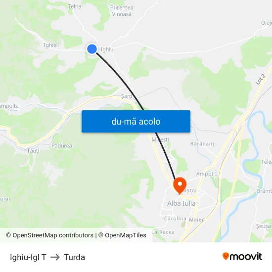 Harta de Ighiu-Igl T către Turda