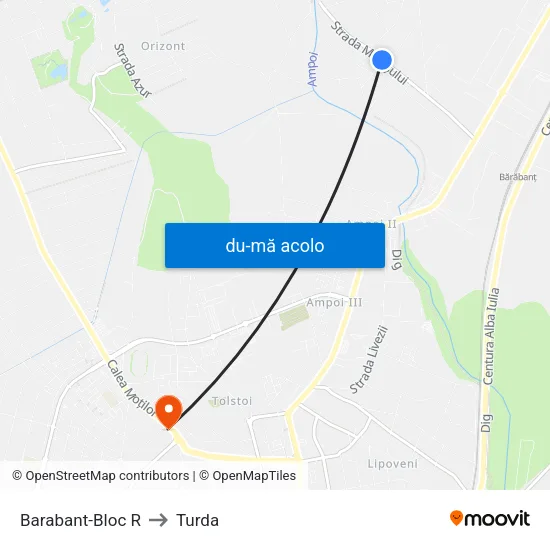 Harta de Barabant-Bloc R către Turda