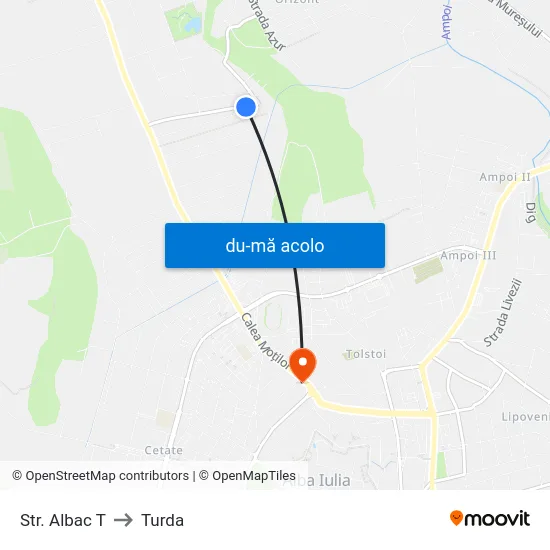 Harta de Str. Albac T către Turda