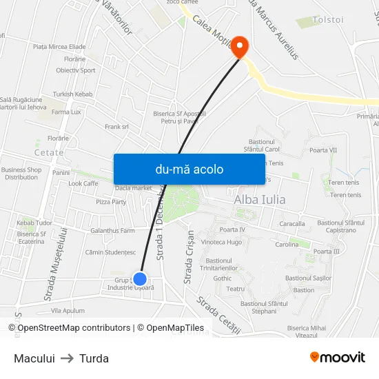 Harta de Macului către Turda