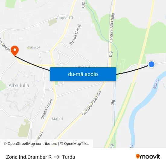 Harta de Zona Ind.Drambar R către Turda