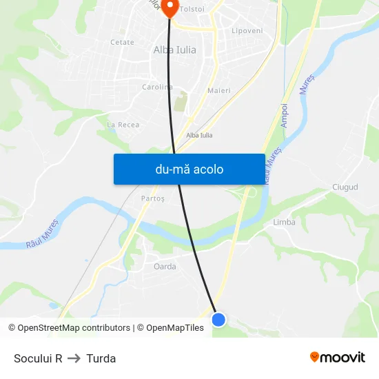 Harta de Socului R către Turda