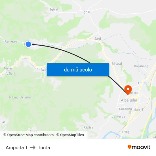 Harta de Ampoita T către Turda