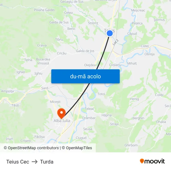Harta de Teius Cec către Turda