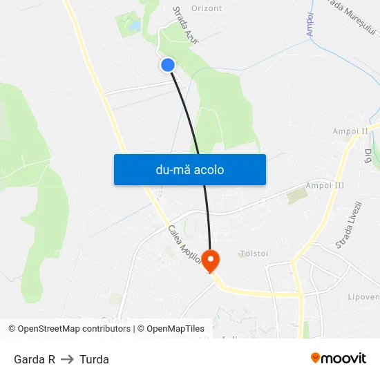 Harta de Garda R către Turda