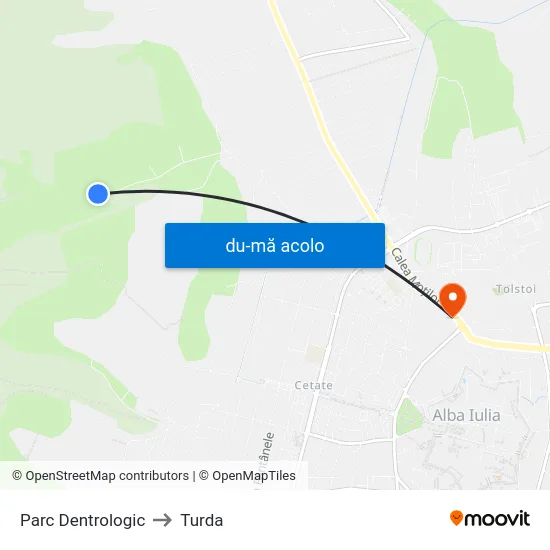 Harta de Parc Dentrologic către Turda