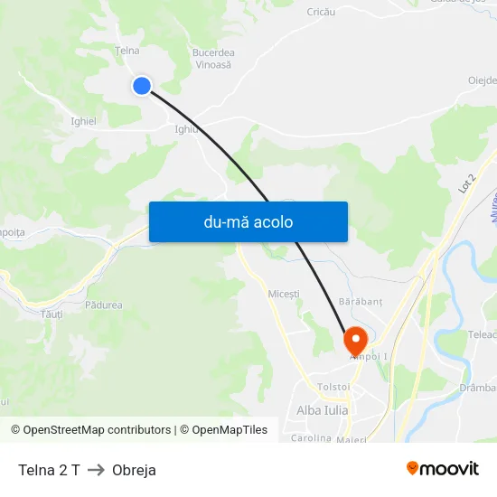 Harta de Telna 2 T către Obreja