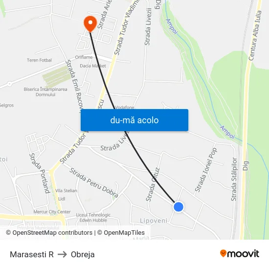 Harta de Marasesti R către Obreja