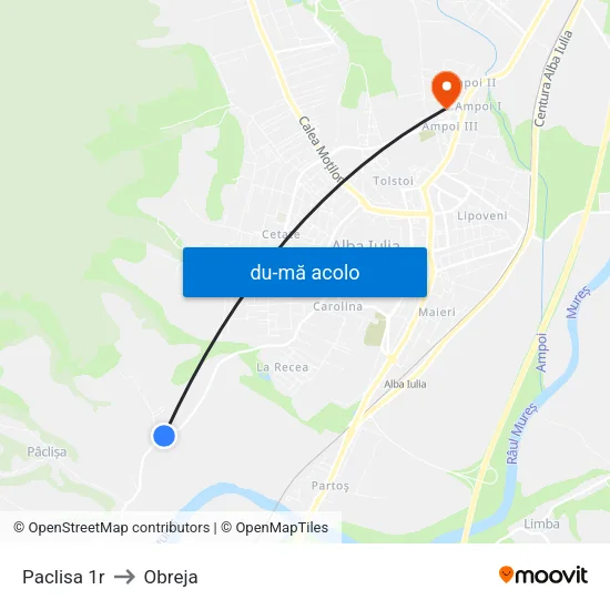 Harta de Paclisa 1r către Obreja