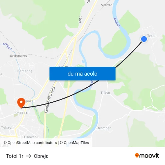 Harta de Totoi 1r către Obreja