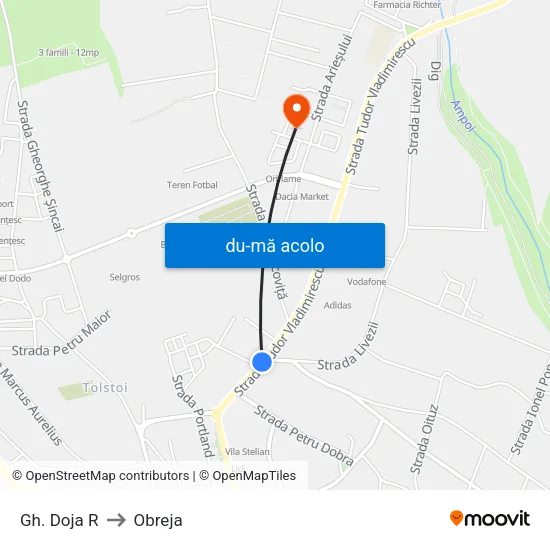 Harta de Gh. Doja R către Obreja