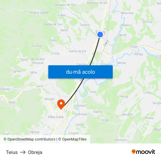 Harta de Teius către Obreja