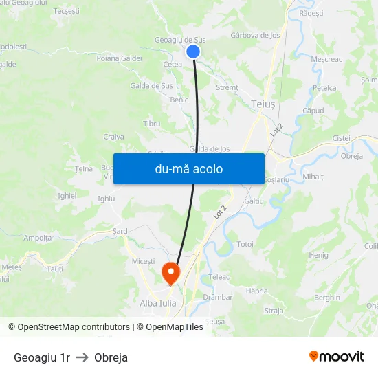 Harta de Geoagiu 1r către Obreja