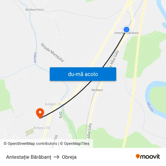 Harta de Antestație Bărăbanț către Obreja