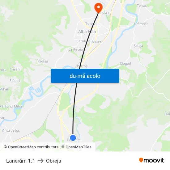 Harta de Lancrăm 1.1 către Obreja