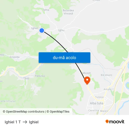 Harta de Ighiel 1 T către Ighiel