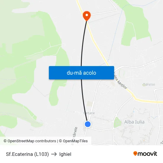 Harta de Sf.Ecaterina (L103) către Ighiel