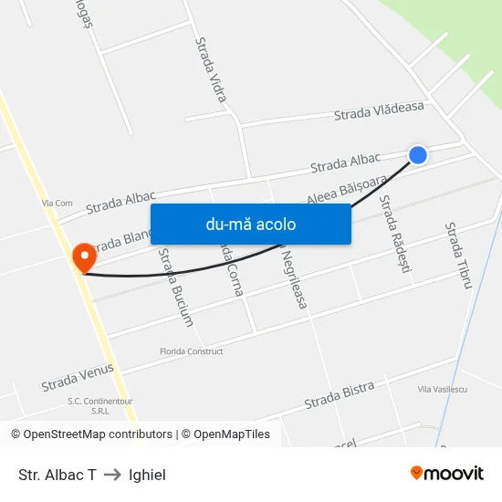 Harta de Str. Albac T către Ighiel