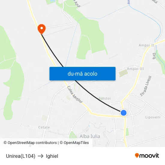 Harta de Unirea(L104) către Ighiel