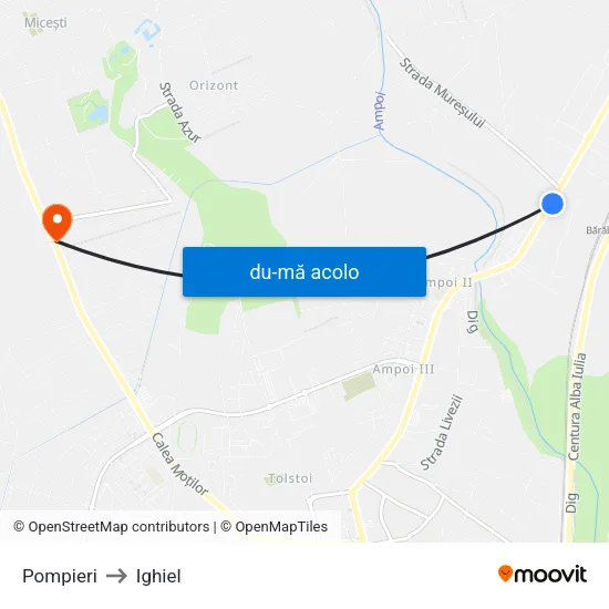 Harta de Pompieri către Ighiel