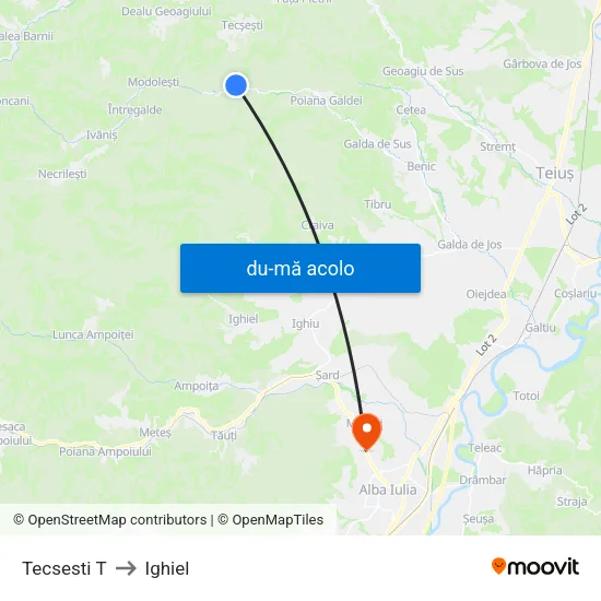 Harta de Tecsesti T către Ighiel