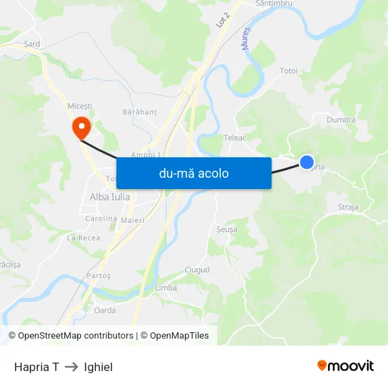 Harta de Hapria T către Ighiel