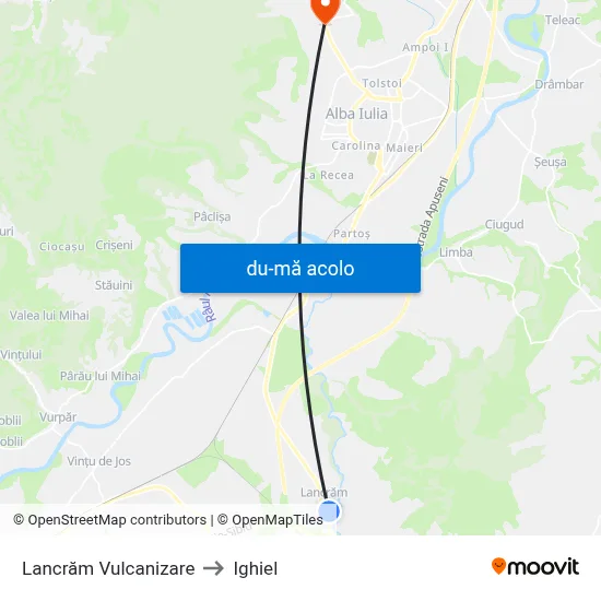Harta de Lancrăm Vulcanizare către Ighiel