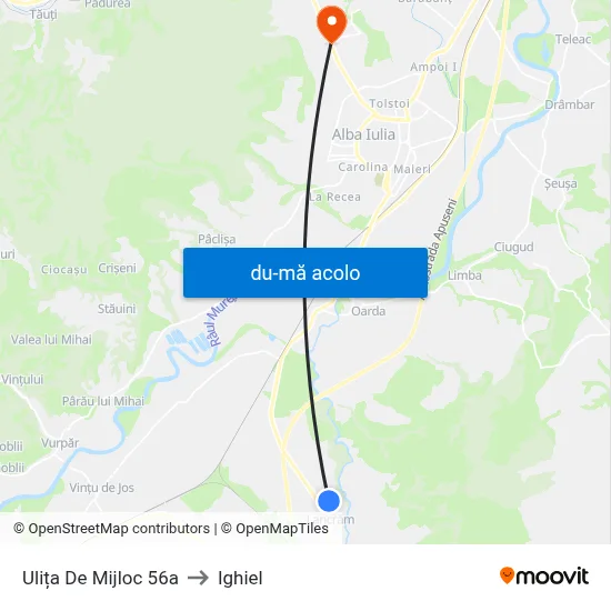 Harta de Ulița De Mijloc 56a către Ighiel