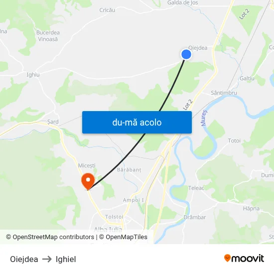 Harta de Oiejdea către Ighiel