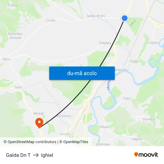 Harta de Galda Dn T către Ighiel