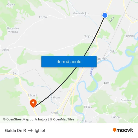 Harta de Galda Dn R către Ighiel