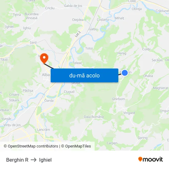 Harta de Berghin R către Ighiel