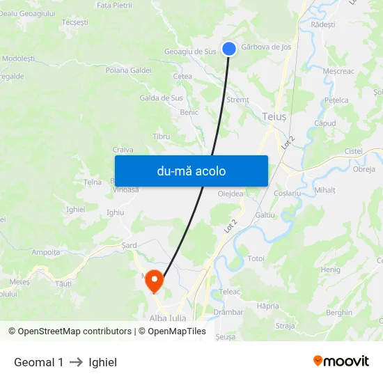Harta de Geomal 1 către Ighiel