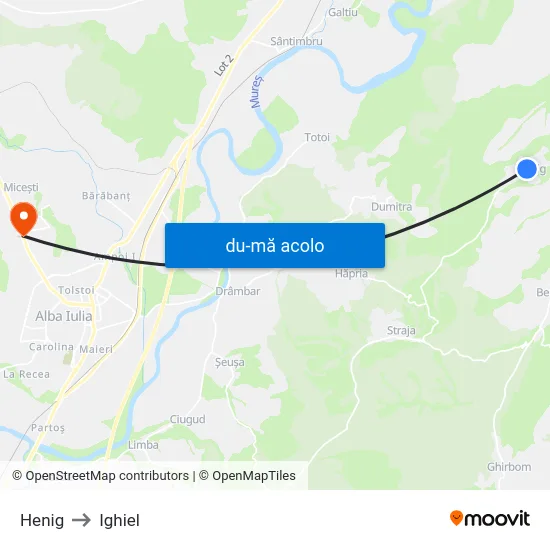 Harta de Henig către Ighiel