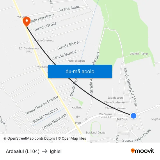 Harta de Ardealul (L104) către Ighiel