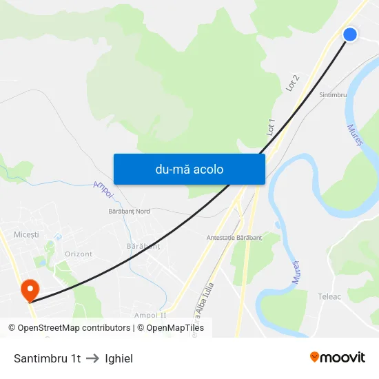 Harta de Santimbru 1t către Ighiel