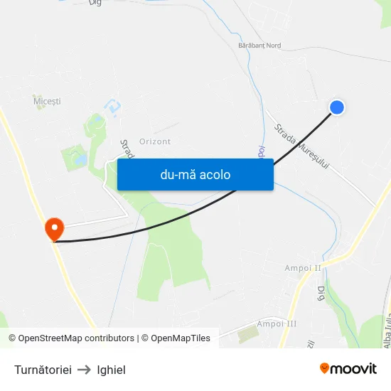 Harta de Turnătoriei către Ighiel