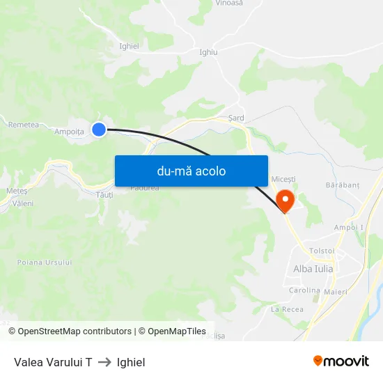 Harta de Valea Varului T către Ighiel