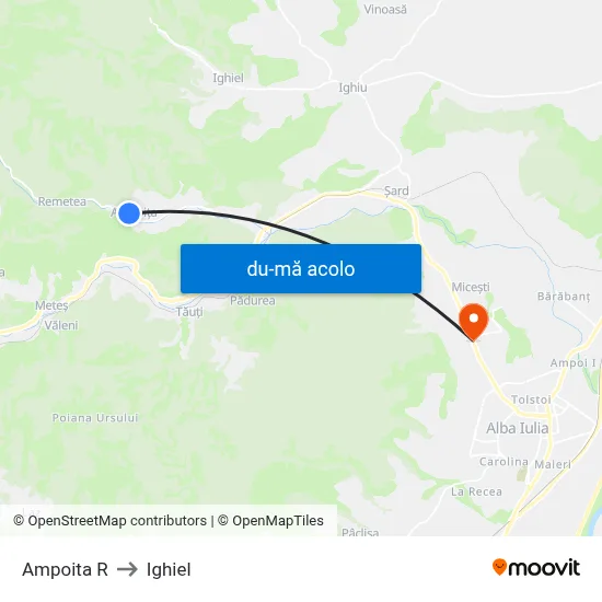 Harta de Ampoita R către Ighiel