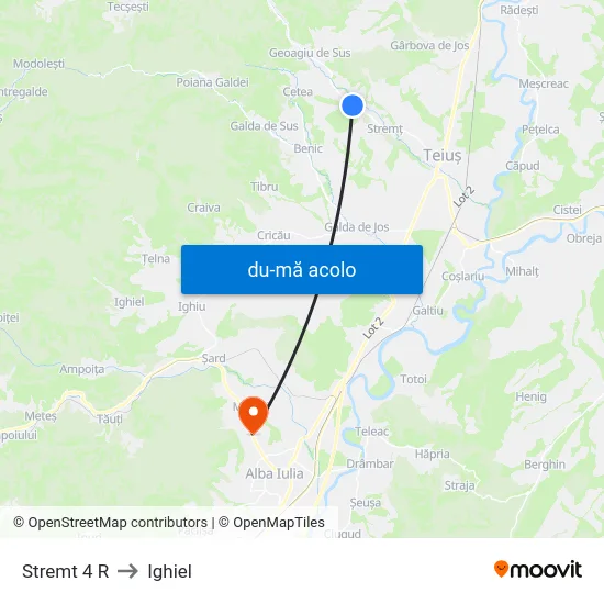 Harta de Stremt 4 R către Ighiel