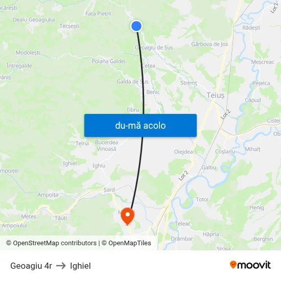 Harta de Geoagiu 4r către Ighiel