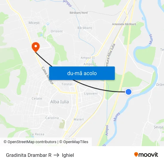 Harta de Gradinita Drambar R către Ighiel
