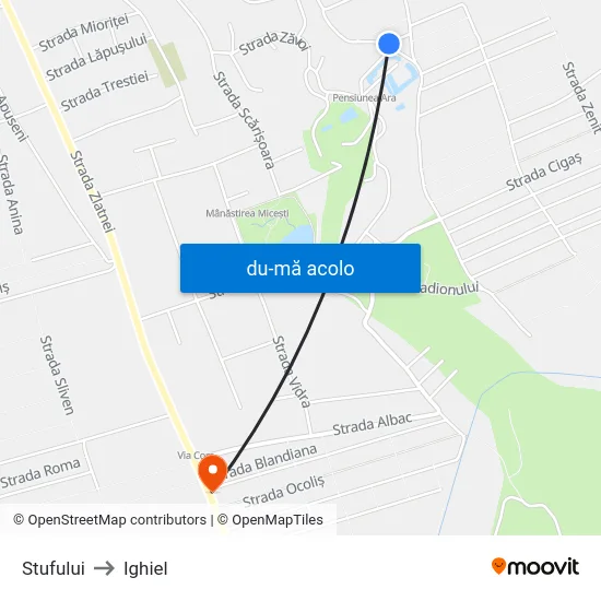 Harta de Stufului către Ighiel