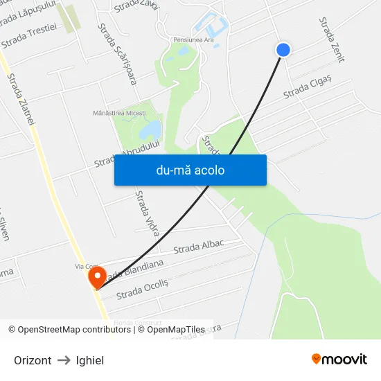 Harta de Orizont către Ighiel