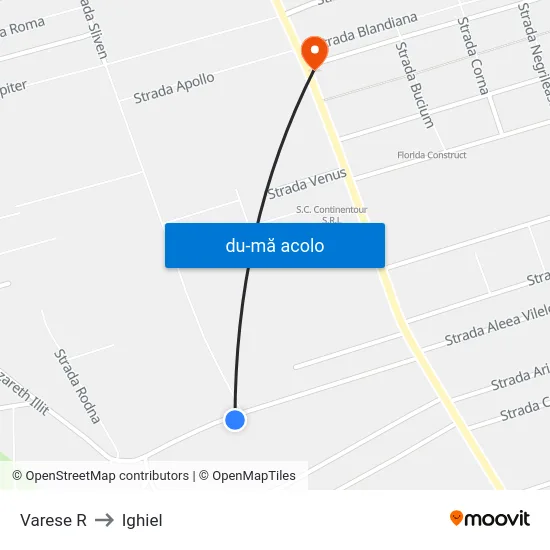 Harta de Varese R către Ighiel