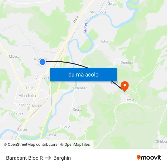 Harta de Barabant-Bloc R către Berghin