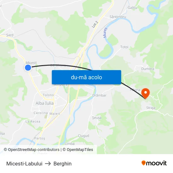 Harta de Micesti-Labului către Berghin