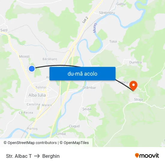 Harta de Str. Albac T către Berghin