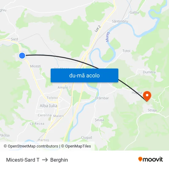 Harta de Micesti-Sard T către Berghin