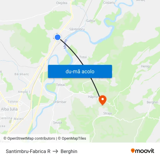 Harta de Santimbru-Fabrica R către Berghin